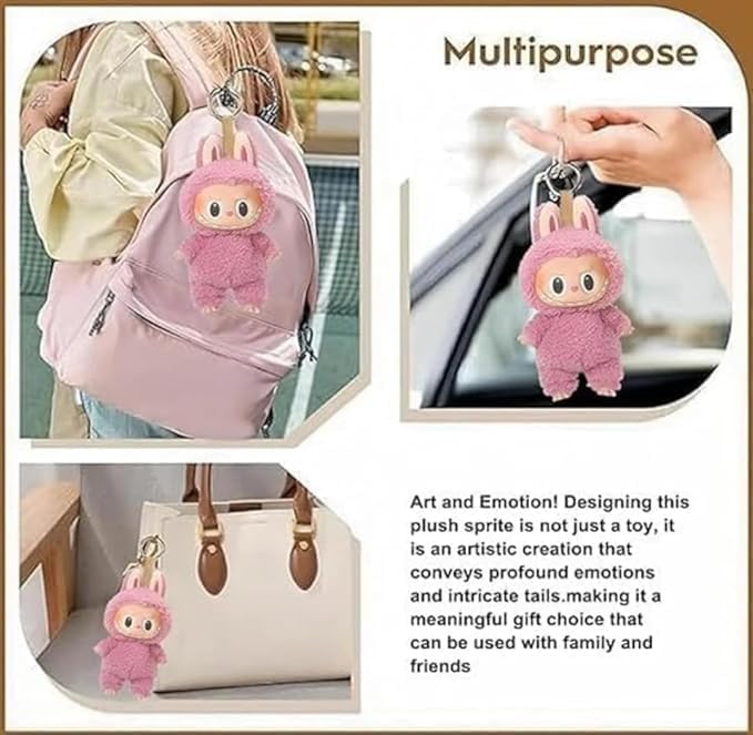 Labubu Doll Bunny Plush – Cute Designer Collectible Doll | Soft Plush Bag Charm & Gift for Kids & Anime Fans