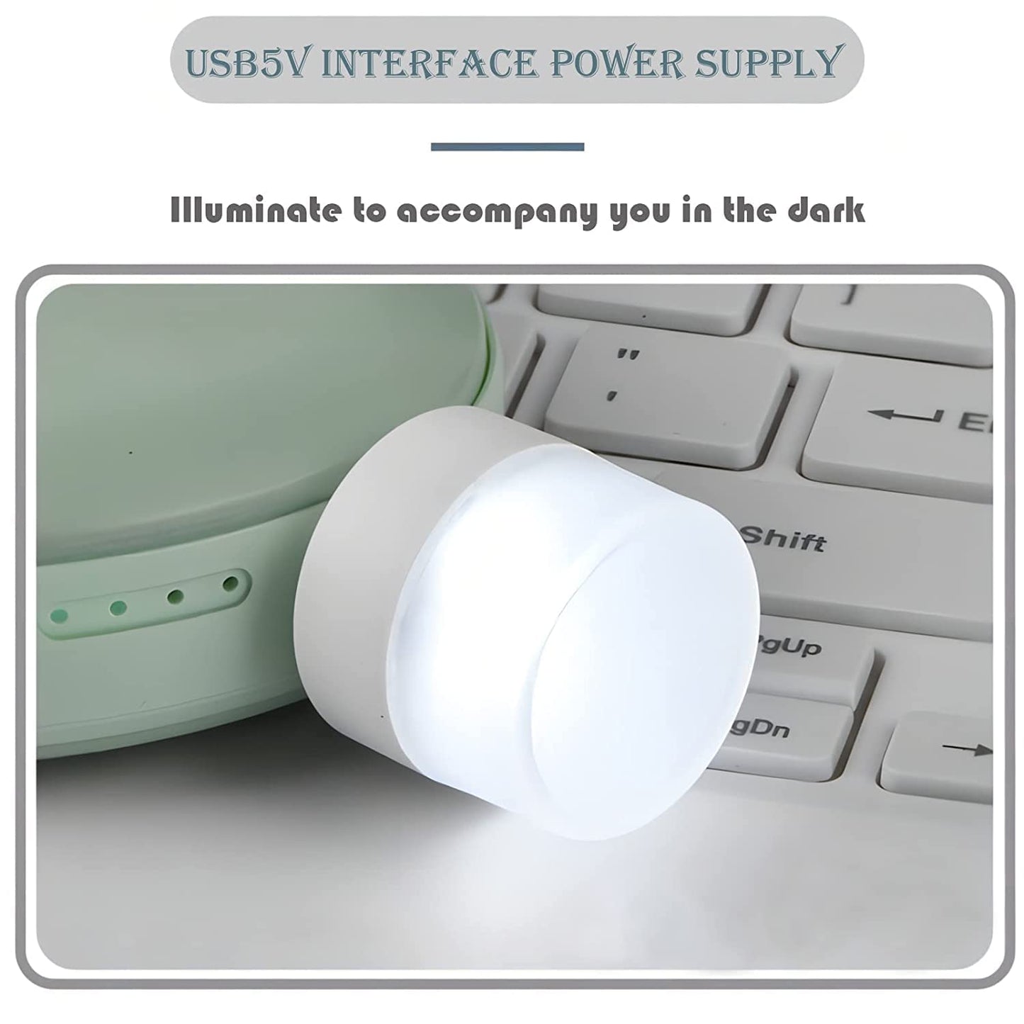 USB LED Night Light for Bedroom, Kids Room & Travel | Plug & Play Soft White Lamp | Portable Mini Ambient Lighting for Laptops, Power Banks & Wall Chargers
