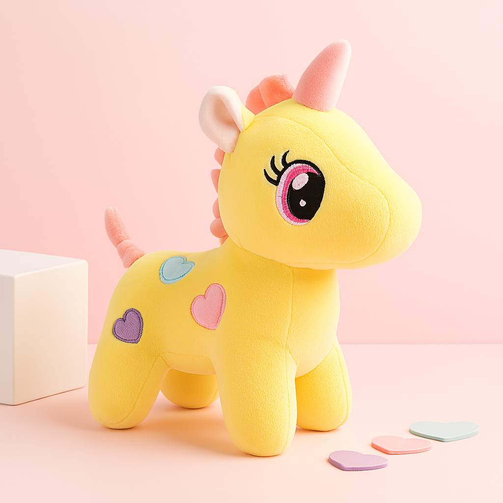 Yellow Unicorn Pony Plush Toy for Kids | Soft & Huggable Stuffed Animal | Cute Unicorn Gift for Girls, Babies & Toddlers