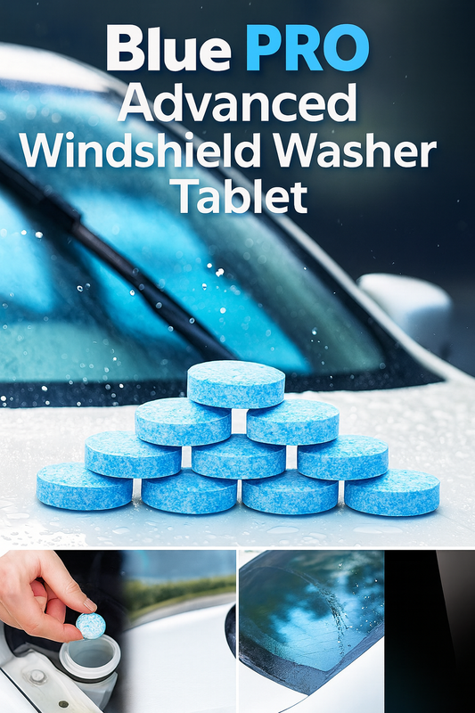 Effervescent Windshield Washer Tablets | Car Glass Cleaner Tablets for Wipers | Anti-Fog, Anti-Dust, Streak-Free Cleaning Tablets for Car & Bike